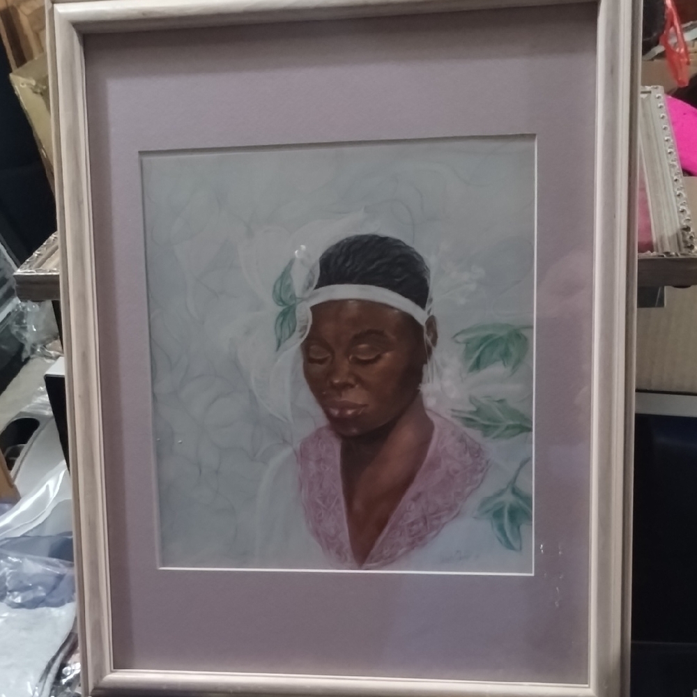 Artist Candice Jayne Serene Portrait Painting Signed